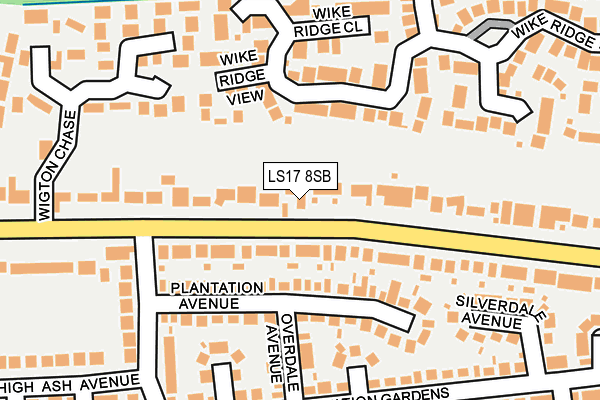 LS17 8SB map - OS OpenMap – Local (Ordnance Survey)