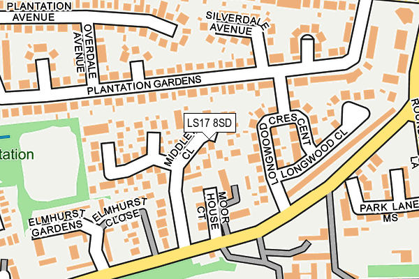 LS17 8SD map - OS OpenMap – Local (Ordnance Survey)