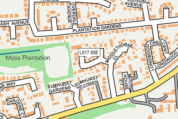 LS17 8SE map - OS OpenMap – Local (Ordnance Survey)