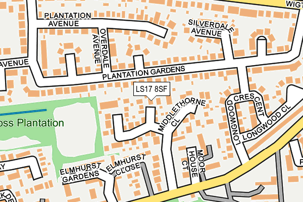 LS17 8SF map - OS OpenMap – Local (Ordnance Survey)