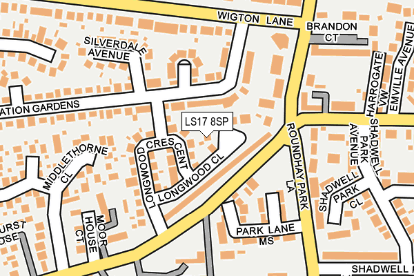 LS17 8SP map - OS OpenMap – Local (Ordnance Survey)