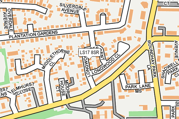 LS17 8SR map - OS OpenMap – Local (Ordnance Survey)