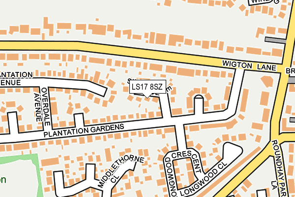 LS17 8SZ map - OS OpenMap – Local (Ordnance Survey)