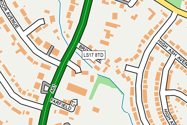 LS17 8TD map - OS OpenMap – Local (Ordnance Survey)