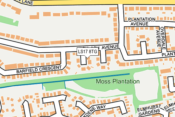 LS17 8TG map - OS OpenMap – Local (Ordnance Survey)