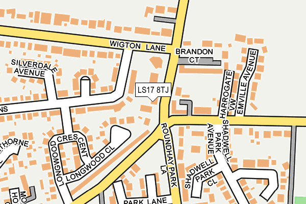 LS17 8TJ map - OS OpenMap – Local (Ordnance Survey)