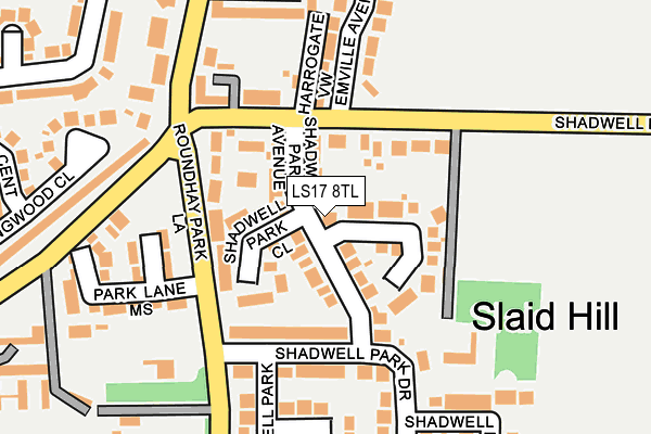 LS17 8TL map - OS OpenMap – Local (Ordnance Survey)