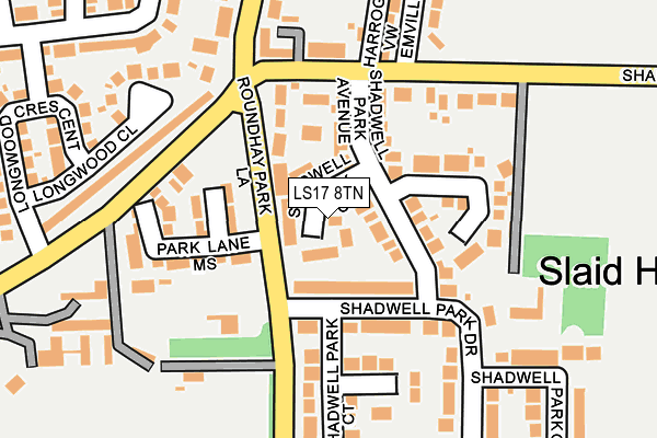 LS17 8TN map - OS OpenMap – Local (Ordnance Survey)