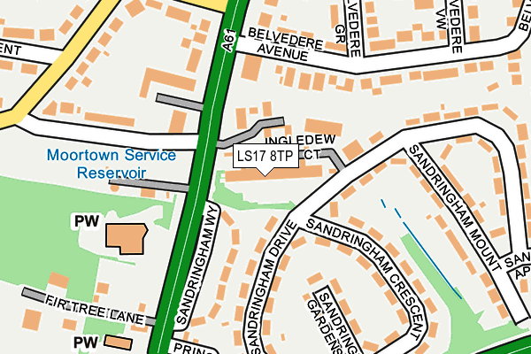 LS17 8TP map - OS OpenMap – Local (Ordnance Survey)