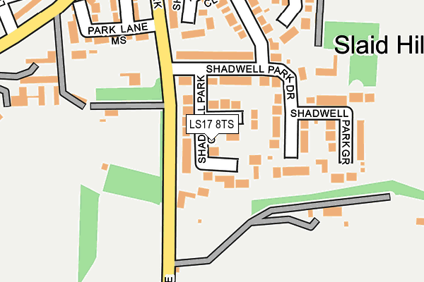 LS17 8TS map - OS OpenMap – Local (Ordnance Survey)