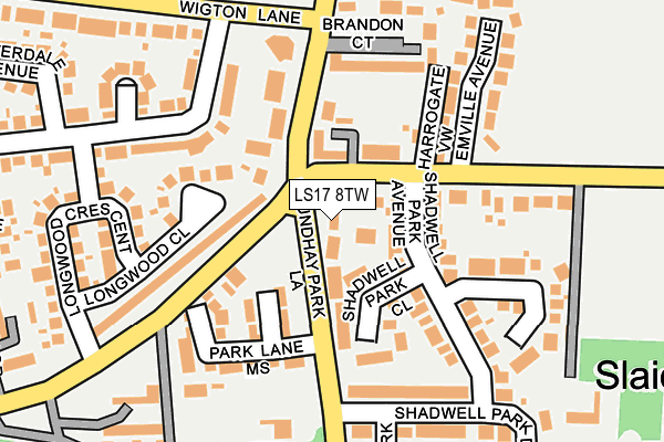 LS17 8TW map - OS OpenMap – Local (Ordnance Survey)