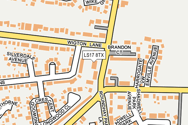 LS17 8TX map - OS OpenMap – Local (Ordnance Survey)