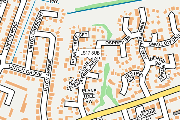 LS17 8UB map - OS OpenMap – Local (Ordnance Survey)