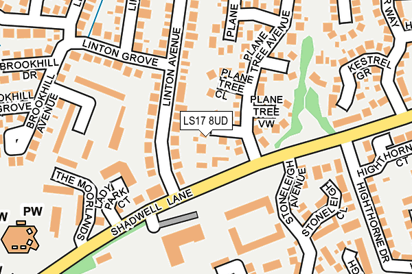 LS17 8UD map - OS OpenMap – Local (Ordnance Survey)
