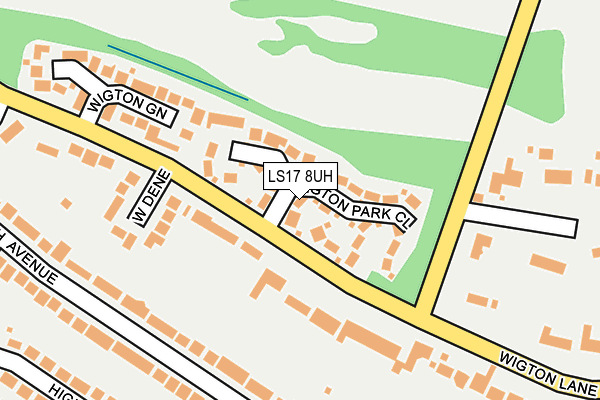 LS17 8UH map - OS OpenMap – Local (Ordnance Survey)