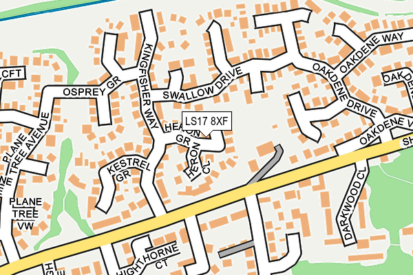 LS17 8XF map - OS OpenMap – Local (Ordnance Survey)