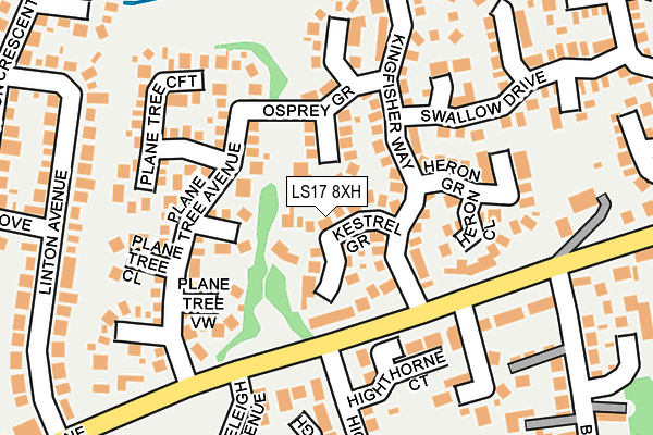 LS17 8XH map - OS OpenMap – Local (Ordnance Survey)