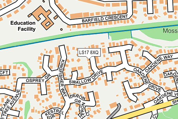 LS17 8XQ map - OS OpenMap – Local (Ordnance Survey)