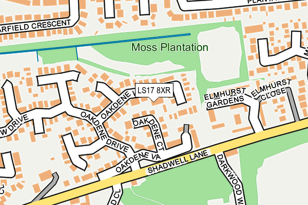 LS17 8XR map - OS OpenMap – Local (Ordnance Survey)