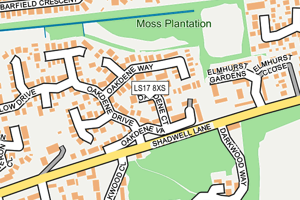 LS17 8XS map - OS OpenMap – Local (Ordnance Survey)
