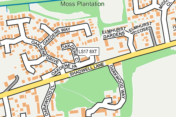 LS17 8XT map - OS OpenMap – Local (Ordnance Survey)