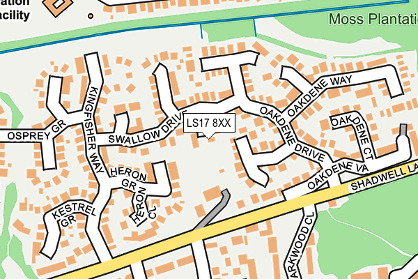 LS17 8XX map - OS OpenMap – Local (Ordnance Survey)