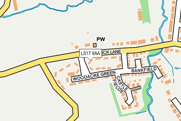 LS17 9AA map - OS OpenMap – Local (Ordnance Survey)