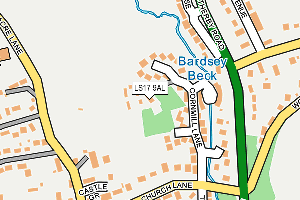 LS17 9AL map - OS OpenMap – Local (Ordnance Survey)