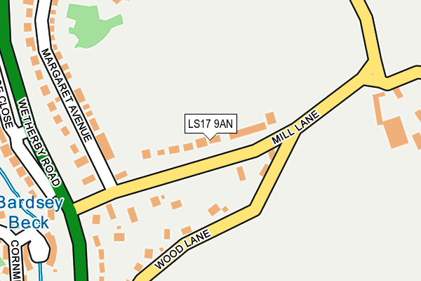 LS17 9AN map - OS OpenMap – Local (Ordnance Survey)