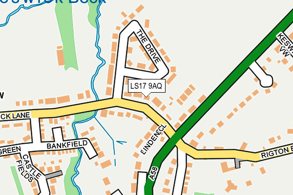 LS17 9AQ map - OS OpenMap – Local (Ordnance Survey)