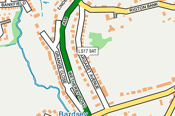 LS17 9AT map - OS OpenMap – Local (Ordnance Survey)