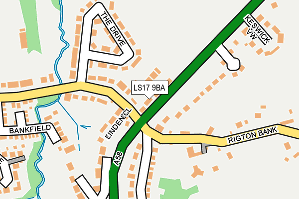 LS17 9BA map - OS OpenMap – Local (Ordnance Survey)