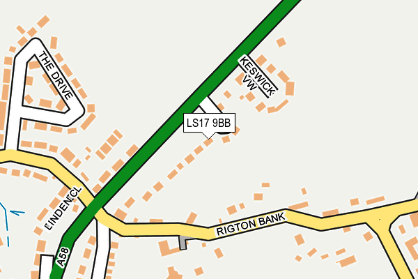 LS17 9BB map - OS OpenMap – Local (Ordnance Survey)