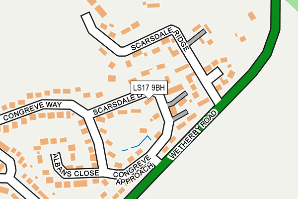 LS17 9BH map - OS OpenMap – Local (Ordnance Survey)