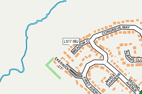 LS17 9BJ map - OS OpenMap – Local (Ordnance Survey)