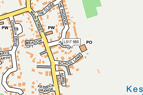 LS17 9BS map - OS OpenMap – Local (Ordnance Survey)