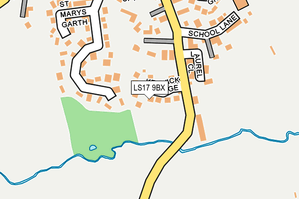 LS17 9BX map - OS OpenMap – Local (Ordnance Survey)