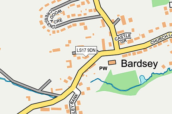 LS17 9DN map - OS OpenMap – Local (Ordnance Survey)