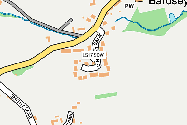 LS17 9DW map - OS OpenMap – Local (Ordnance Survey)