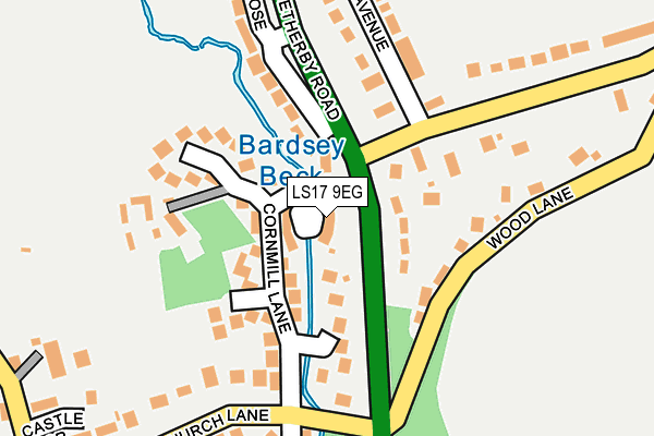 LS17 9EG map - OS OpenMap – Local (Ordnance Survey)