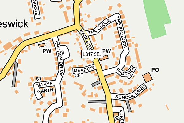 LS17 9EJ map - OS OpenMap – Local (Ordnance Survey)