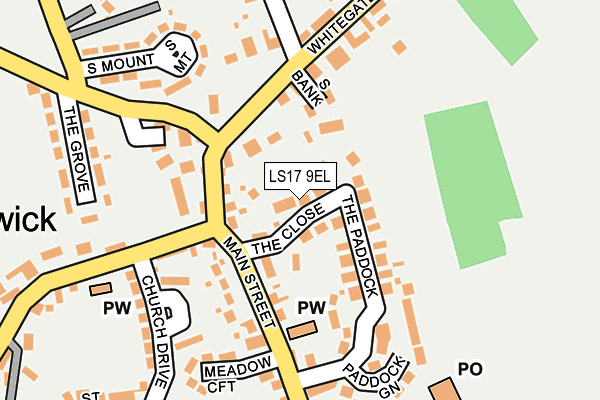 LS17 9EL map - OS OpenMap – Local (Ordnance Survey)