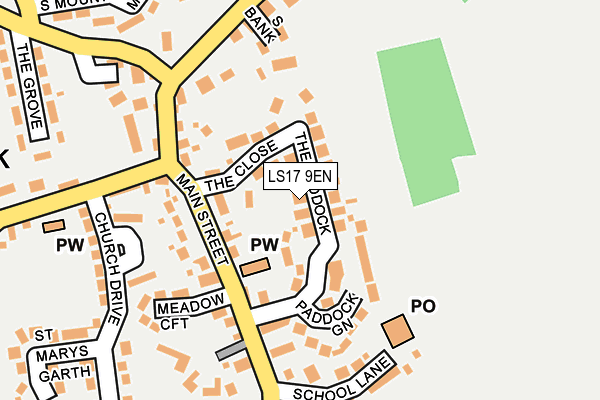 LS17 9EN map - OS OpenMap – Local (Ordnance Survey)
