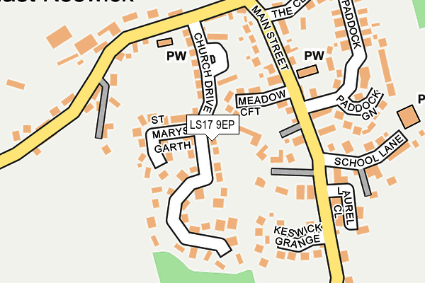 LS17 9EP map - OS OpenMap – Local (Ordnance Survey)