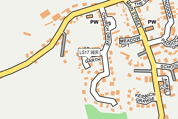 LS17 9ER map - OS OpenMap – Local (Ordnance Survey)