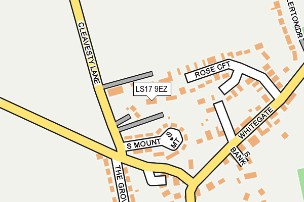 LS17 9EZ map - OS OpenMap – Local (Ordnance Survey)