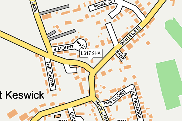 LS17 9HA map - OS OpenMap – Local (Ordnance Survey)