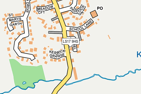 LS17 9HS map - OS OpenMap – Local (Ordnance Survey)