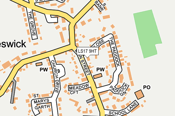 LS17 9HT map - OS OpenMap – Local (Ordnance Survey)