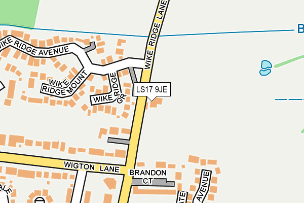 LS17 9JE map - OS OpenMap – Local (Ordnance Survey)
